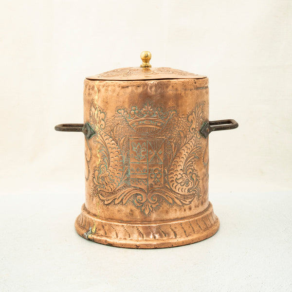 Copper Repousse Pot