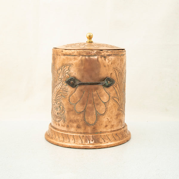 Copper Repousse Pot