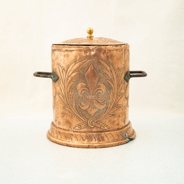 Copper Repousse Pot