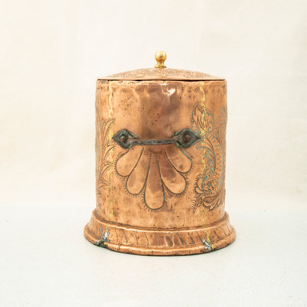 Copper Repousse Pot