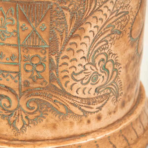 Copper Repousse Pot
