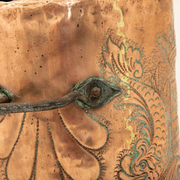 Copper Repousse Pot