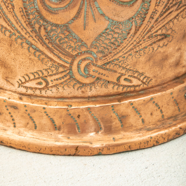 Copper Repousse Pot