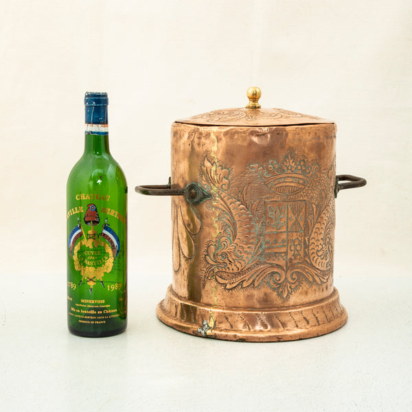 Copper Repousse Pot