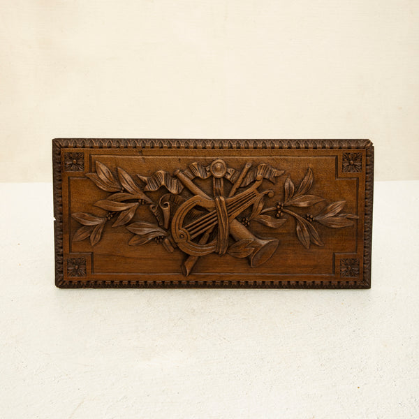 Hand Carved Oak Panel