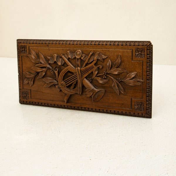 Hand Carved Oak Panel