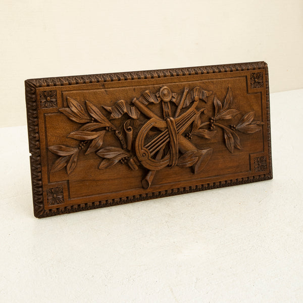Hand Carved Oak Panel