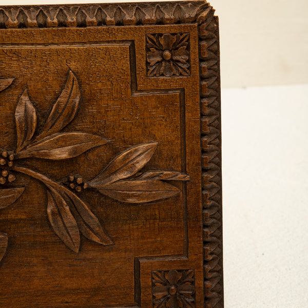 Hand Carved Oak Panel