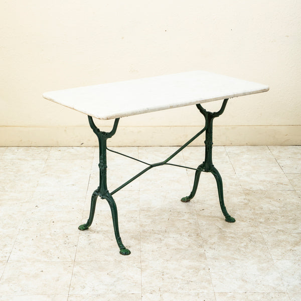 Iron and Marble Bistro Table