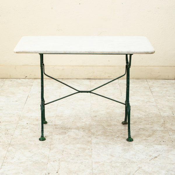 Iron and Marble Bistro Table