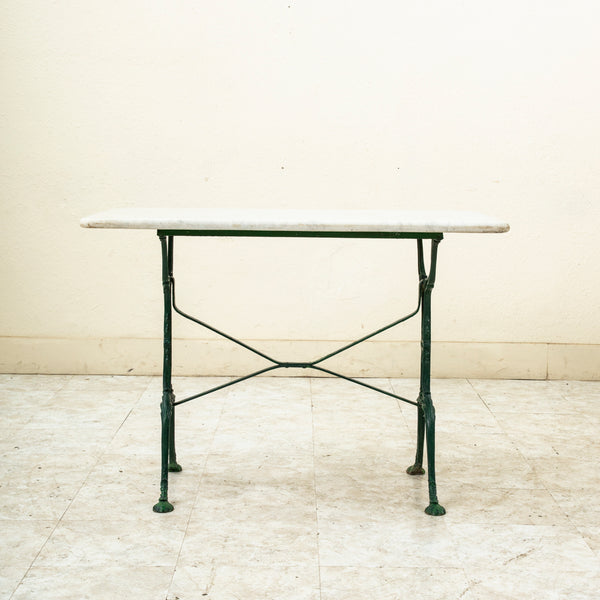Iron and Marble Bistro Table