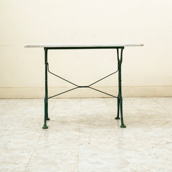 Iron and Marble Bistro Table