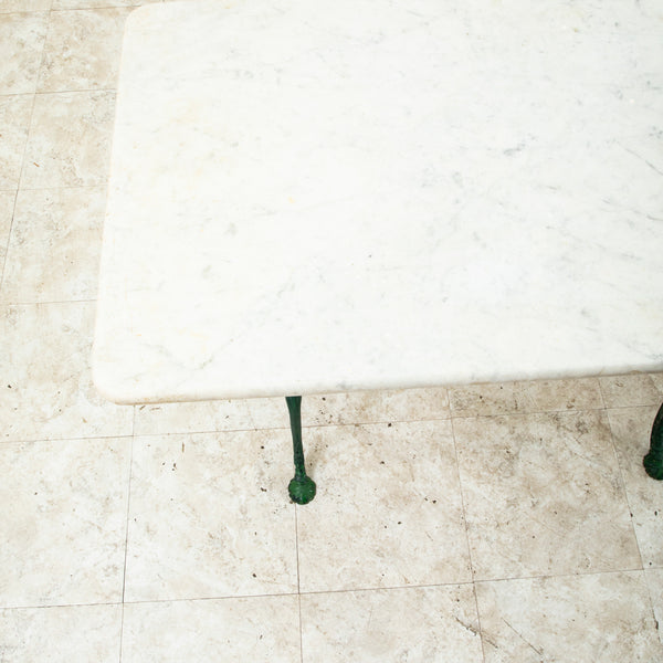 Iron and Marble Bistro Table