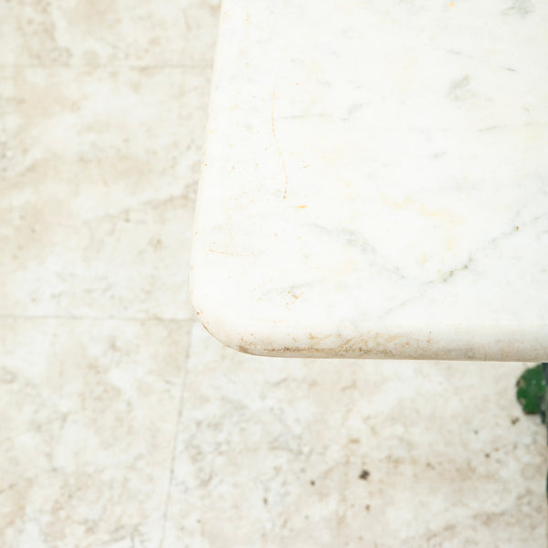 Iron and Marble Bistro Table