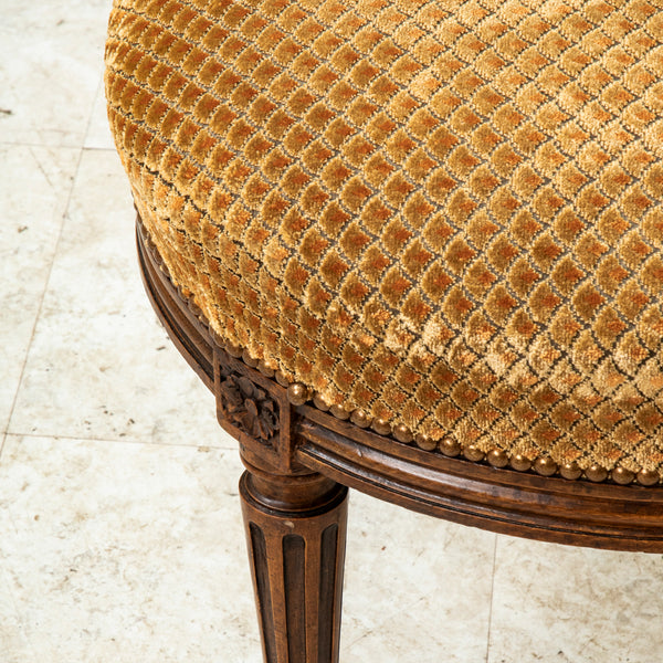 Walnut Louis XVI Stool
