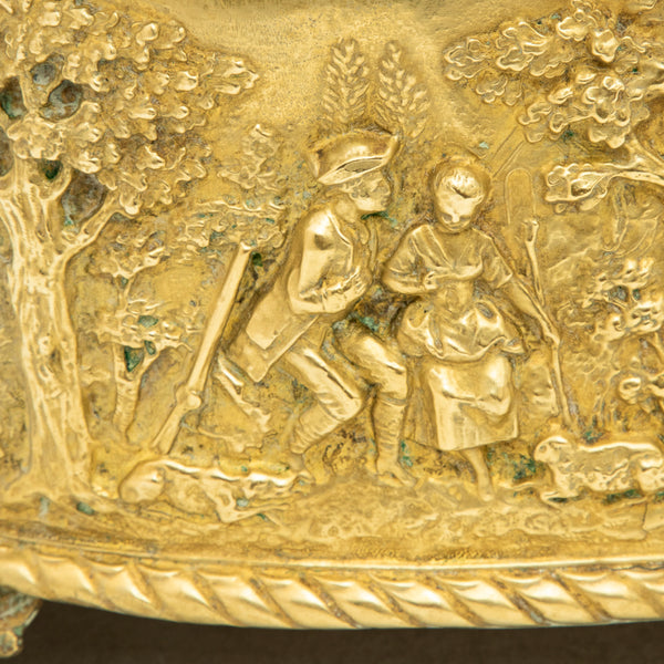 Bronze Repousse Cachepot