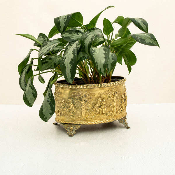 Bronze Repousse Cachepot