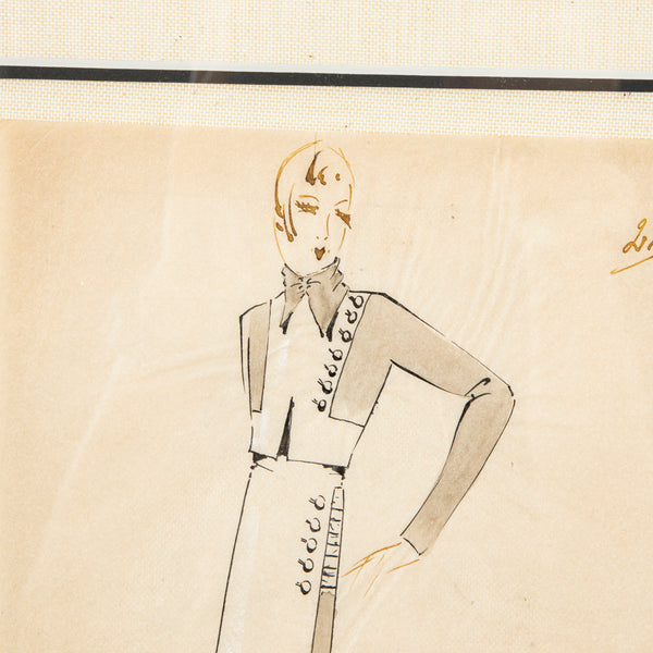 Original Coco Chanel Drawing
