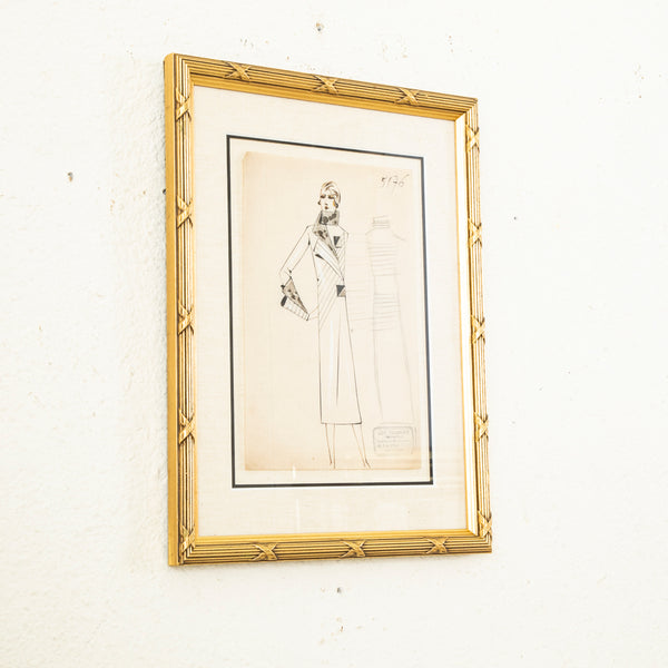 Original Coco Chanel Drawing