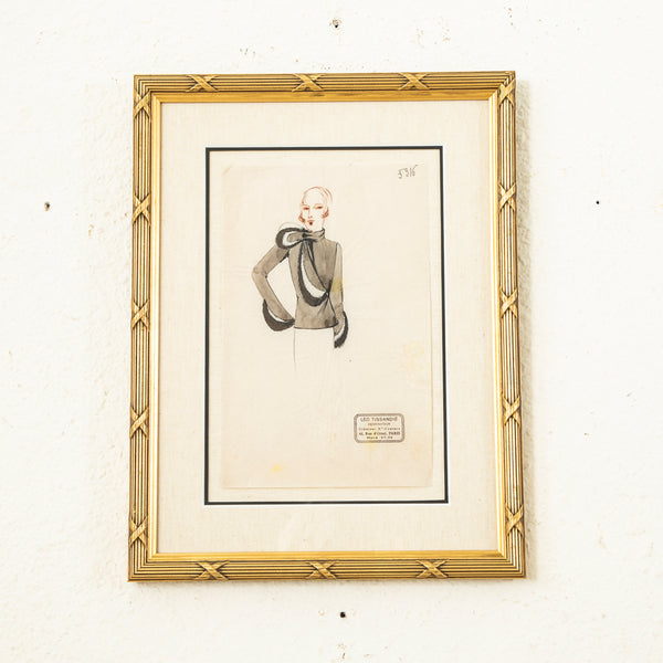 Original Coco Chanel Drawing