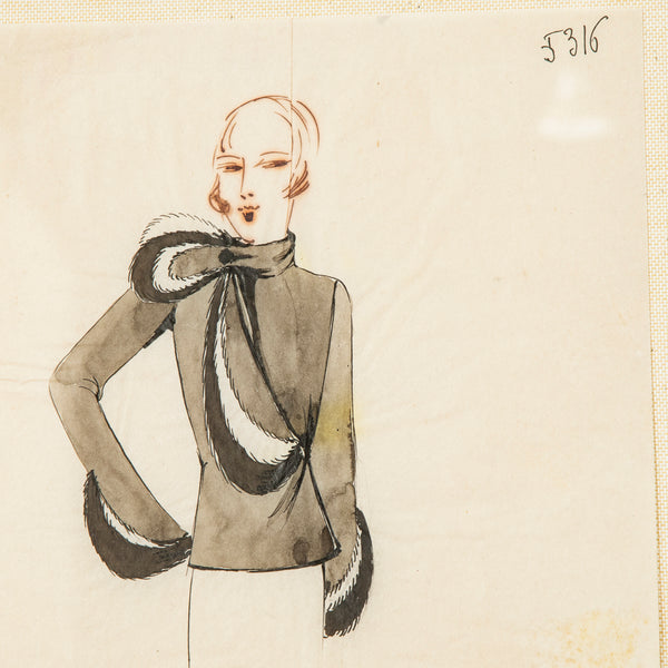 Original Coco Chanel Drawing