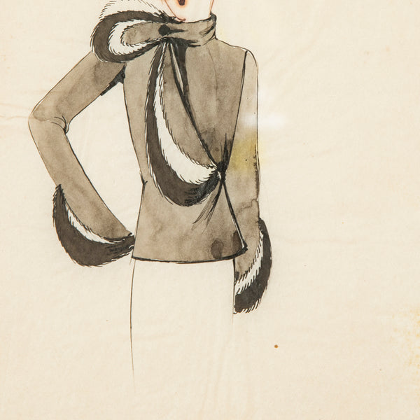 Original Coco Chanel Drawing