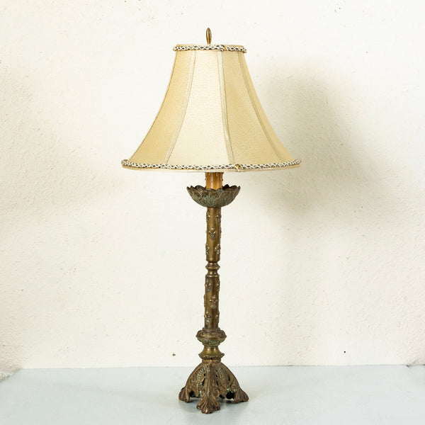 Brass Candlestick Lamp