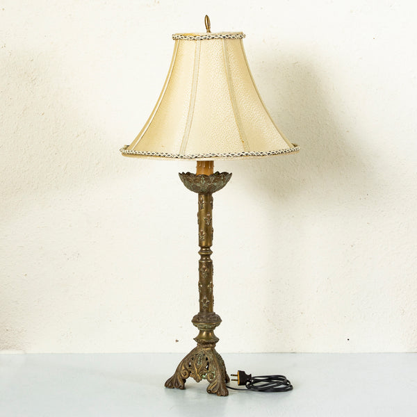 Brass Candlestick Lamp
