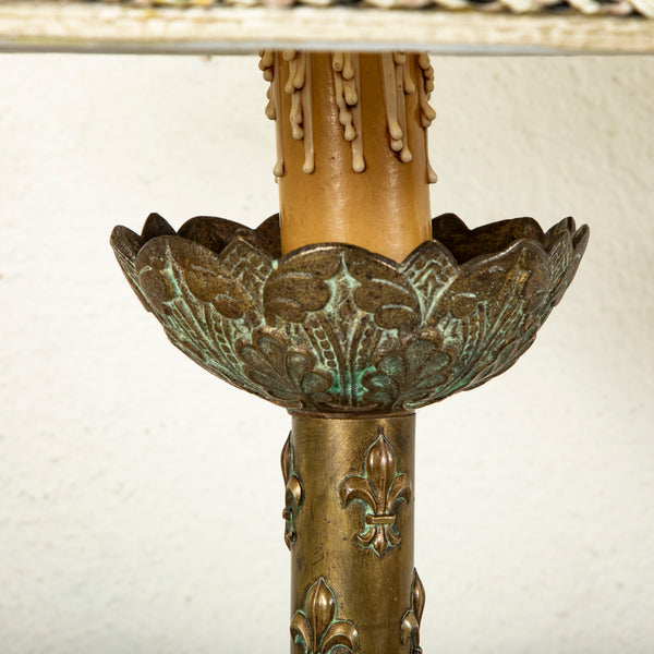 Brass Candlestick Lamp