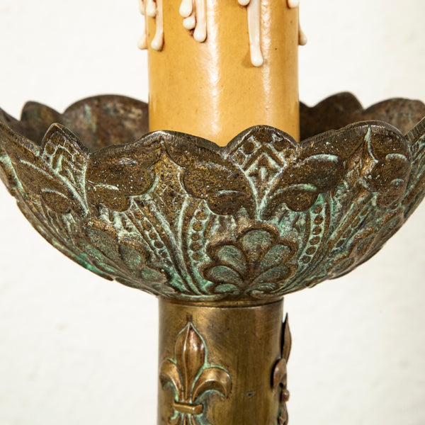 Brass Candlestick Lamp