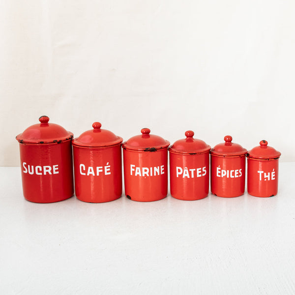 Set of Six Spice Canisters