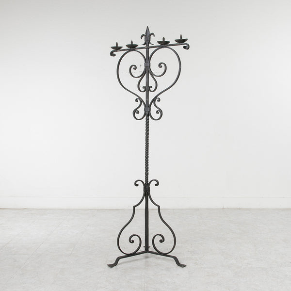 Hand Forged Iron Torch&egrave;re