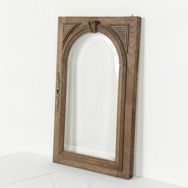 Oak and Beveled Glass Door