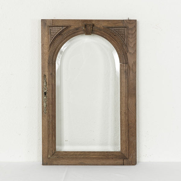 Oak and Beveled Glass Door