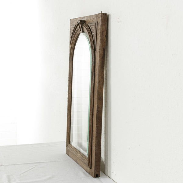 Oak and Beveled Glass Door