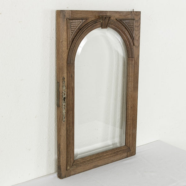 Oak and Beveled Glass Door