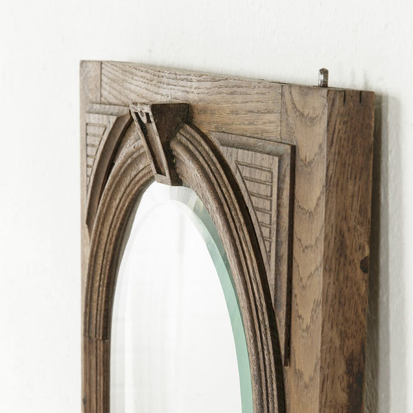 Oak and Beveled Glass Door