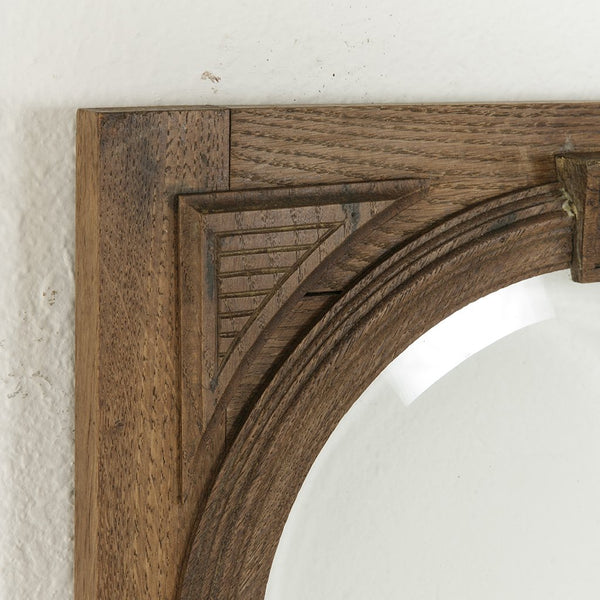 Oak and Beveled Glass Door