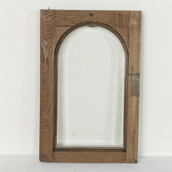 Oak and Beveled Glass Door