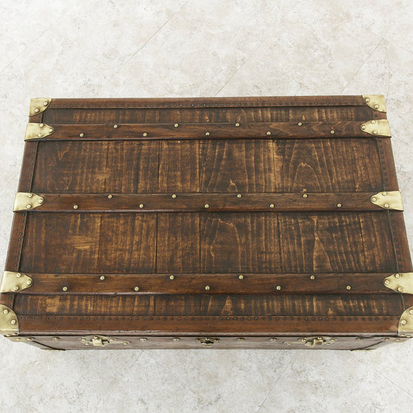 Wooden and Brass Trunk