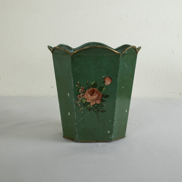 Tole Wastebasket