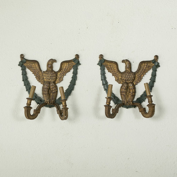 Pair of Gilt Wood Sconces