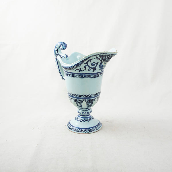 Blue and White Faience Pitcher
