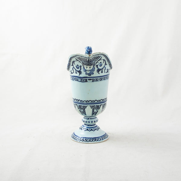 Blue and White Faience Pitcher