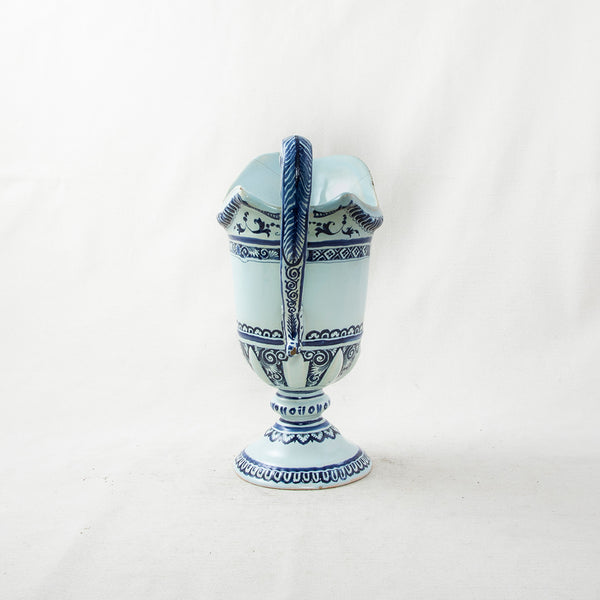 Blue and White Faience Pitcher