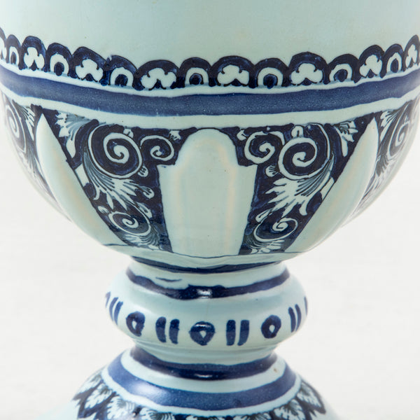 Blue and White Faience Pitcher