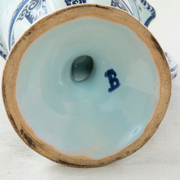 Blue and White Faience Pitcher