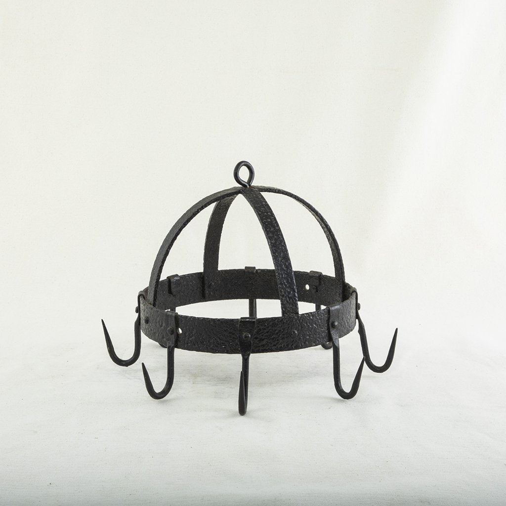 Hand Forged Iron Pot Rack - French Metro Antiques