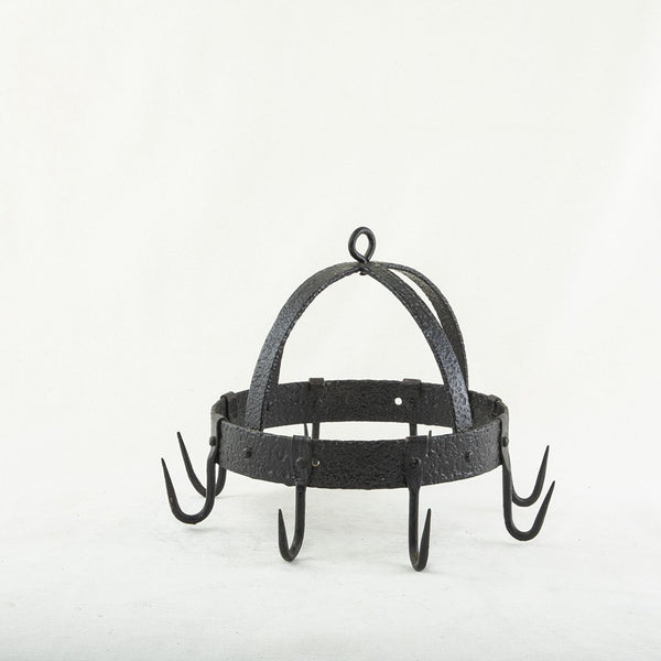 Hand Forged Iron Pot Rack - French Metro Antiques