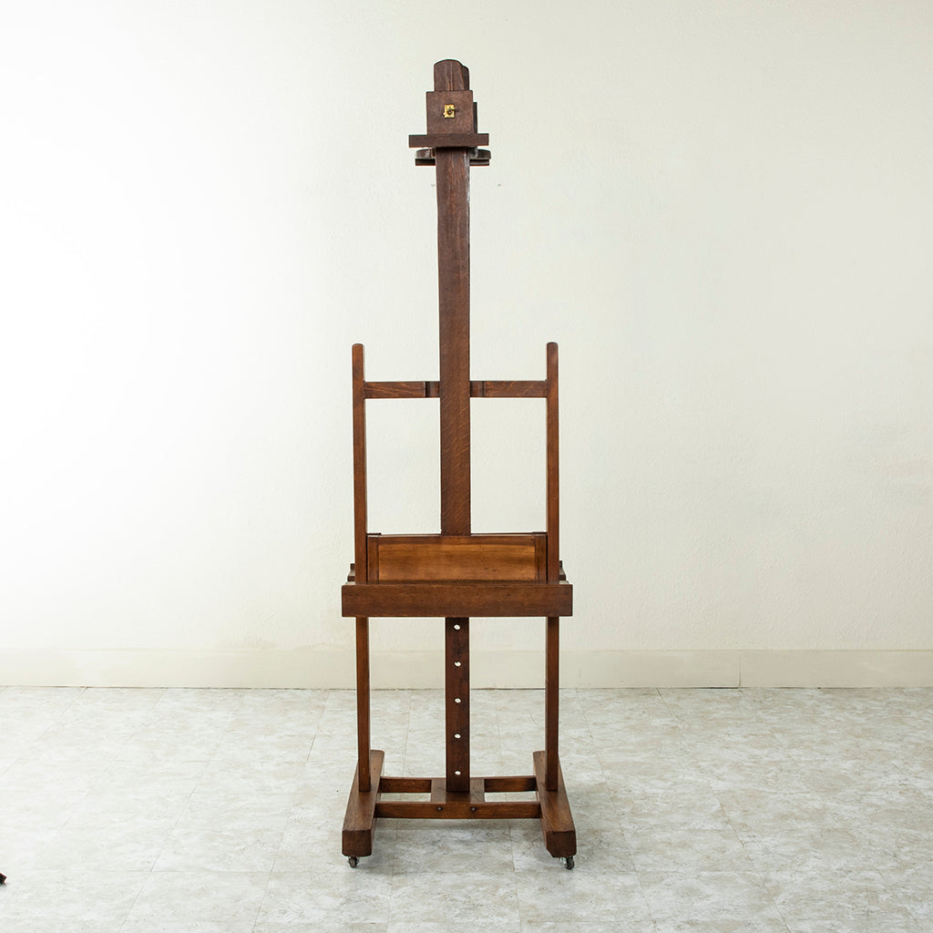 A FRENCH MAHOGANY PICTURE EASEL, LATE 19TH CENTURY